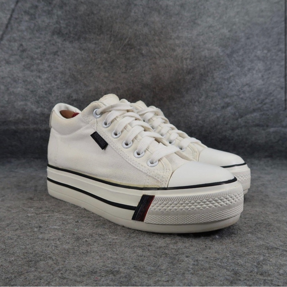 Fashion Sneakers Shoes Womens 38 Wedge Platform Kuan Bei Lace Up Star Athletic